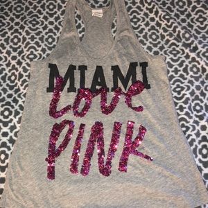 VS PINK Miami Tank Sequins